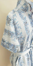 Blue Vertical Garden Shirt Dress - S