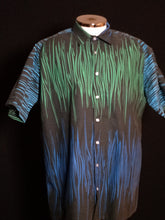 Blue and green flames - 2XL